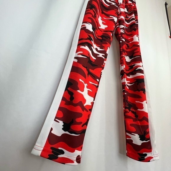 Desert Camo Orange Joggers Large Designer Camouflage Pinstripe Sweat Pants🩸 - Picture 3 of 10